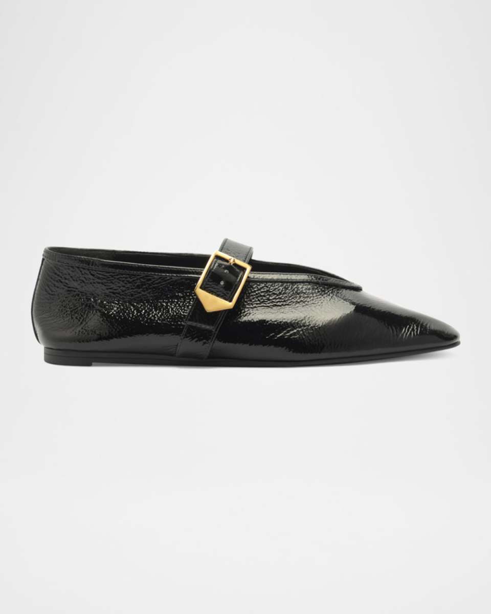 Courtney Leather Buckle Flats